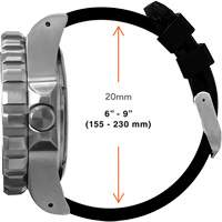 Grande montre automatique de plong&eacute;e, Num&eacute;rique, &agrave; piles, 41 mm, Noir - Marathon WW194007SS-0130