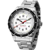 Tr&egrave;s grande montre automatique &eacute;dition arctique avec jour/date avec bracelet en acier inoxydable, Num&eacute;rique, &agrave; piles, 46 mm, Argent - Marathon WW194021SS-0509