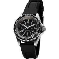 Montre Steel Navigator avec date sur ensemble bracelet en caoutchouc noir de trois morceaux, Num&eacute;rique, &agrave; piles, 36 mm, Noir - Marathon WW194026SS-0130