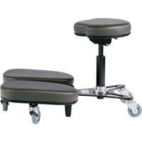 Chaise &agrave; genoux r&eacute;glable, Vinyle, Noir/gris - Synetik 508-00017
