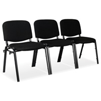 Stacking Chairs, Fabric, 32" High, 250 lbs. Capacity, Black - KLETON 