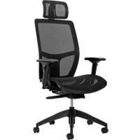 Chaise &agrave; dossier moyen avec m&eacute;canisme &agrave; basculement synchronis&eacute; &agrave; d&eacute;tection de poids Format+, Mailles, Noir, Capacit&eacute; 300 lb - Offices To Go MLV3198