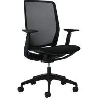Chaise &agrave; dossier haut avec basculement synchronis&eacute; robuste Kody, Mailles, Noir, Capacit&eacute; 300 lb - Offices To Go OTG13110