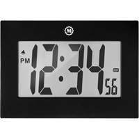 Horloge &agrave; grand cadre, Num&eacute;rique, &agrave; piles, 9" la x 1" p x 6,5" h, Noir - Marathon CL030064-BK-00-NA