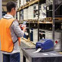 &eacute;tiqueteuse de bureau industrielle portable i4311 - identification des installations & s&eacute;curit&eacute;, 4 po/s - Brady i4311-WB-SFID