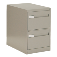 Classeur vertical &agrave; poign&eacute;es encastr&eacute;es, 2 tiroirs, 18.15" la x 26.56" p x 29" h, Beige - Offices To Go 26-252 NEV