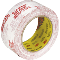 Scotch&reg; 3771 Box Sealing Tape with Message, Hot Melt Adhesive, 2 mils, 48 mm (1-22/25") x 100 m (328') - 3M 3771-48X100