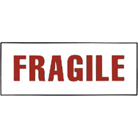 "Fragile" Special Handling Labels, 6" L x 2" W, Red on White - Incom Top Tape & Label 1017