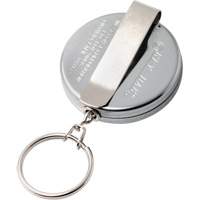 Original Series Retractable Keychain, Chrome, 24" Cable, Belt Clip Attachment - Key-Bak 0005-011