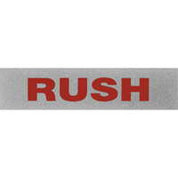 &eacute;tiquettes pour traitement sp&eacute;cial Rush, 5" lo x 2" la, Noir/rouge - Pakmark 501-MPL115