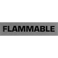 &eacute;tiquettes pour traitement sp&eacute;cial Flammable, 5" lo x 2" la, Noir/rouge - Pakmark 500-BR155