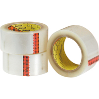 Ruban d'emballage Scotch 375, Adh&eacute;sif Thermofusible, 3,2 mils, 48 mm (1-22/25") x 50 m (164') - 3M 375-48X50-CLR