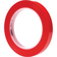 471 Vinyl Tape, 12 mm (1/2") W x 32.9 m (108') L, 5.3 mils, Red - 3M 471-1/2X36-RED