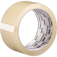Tartan 305 Box Sealing Tape, Acrylic Adhesive, 1.6 mil, 48 mm (2") x 100 m (328') - 3M 305-48X100-CLR