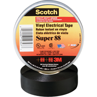 Rubans en vinyle Super 88 Scotch, 19 mm (3/4") x 20,1 m (66'), Noir, 8,5 mils - 3M SUPER88-3/4X66