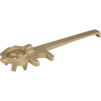 Deluxe Plug Wrenche, 1-1/4" Opening, 9" Handle, Non-sparking brass alloy - KLETON 