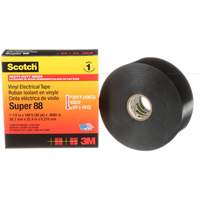 Ruban isolant en vinyle Super 88 Scotch, 38 mm (1-1/2") x 33 m (108'), Noir, 8,5 mils - 3M SUPER88-1-1/2X36