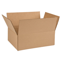 Boîte en carton ondul&eacute;, 12" lo x 10" la x 4" h -  