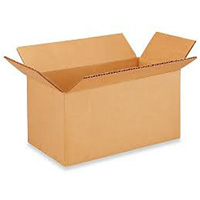 Boîte en carton ondul&eacute;, 8" lo x 4" la x 4" h, ondulations C -  