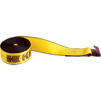Winch Straps, Flat Hook, 3" W x 30' L, 5400 lbs. (2450 kg) Working Load Limit - Kinedyne 323021