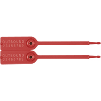 Gemini&reg; Tote Seals, 7-1/4", Plastic, Pull-Through - Tyden Brooks 000361 RED