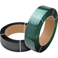 Feuillard vert, Polyester, 3/4" la x 3000' lo, Vert, Calibre Machine - Samuel P3440TMG030H2 AAR