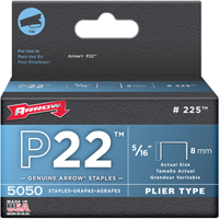 Agrafes pour pinces-agrafeuses, Calibre 18, Couronne 5/16", Longueur 5/16" - Arrow 225