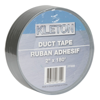 Utility Grade Duct Tape, 9 mils, Silver, 50 mm (2") x 55 m (180') - KLETON 
