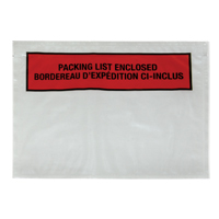 Pochette pour bordereau d'exp&eacute;dition, 7" lo x 5-1/2" la, Style Insertion par l'arri&egrave;re - KLETON 