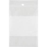 Sacs en poly avec espace inscriptible blanc, Refermable, 4" x 3", 2 mils - KLETON 