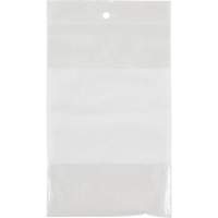 Sacs en poly avec espace inscriptible blanc, Refermable, 6" x 4", 2 mils - KLETON 