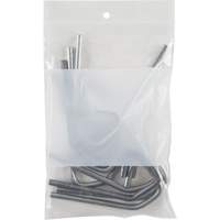 Sacs en poly avec espace inscriptible blanc, Refermable, 6" x 4", 2 mils - KLETON 