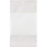 Sacs en poly avec espace inscriptible blanc, Refermable, 9" x 6", 2 mils - KLETON 