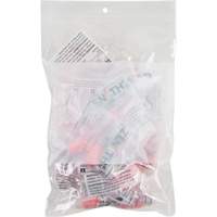 Sacs en poly avec espace inscriptible blanc, Refermable, 9" x 6", 2 mils - KLETON 