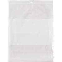 Sacs en poly avec espace inscriptible blanc, Refermable, 10" x 8", 2 mils - KLETON 