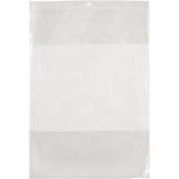 Sacs en poly avec espace inscriptible blanc, Refermable, 12" x 9", 2 mils - KLETON 