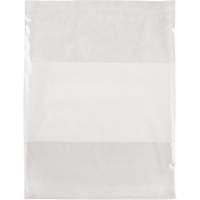 Sacs en poly avec espace inscriptible blanc, Refermable, 15" x 12", 2 mils - KLETON 