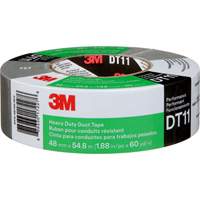DT11 Heavy-Duty Duct Tape, 11 mils, Silver, 48 mm (2") x 55 m (180') - 3M DT11-48X55-SL