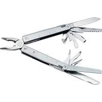 SwissTool Multi-Tool with Lockable Blade, Metal, Metal Handle, 155 mm L, 26 Functions, 0.7 lbs. - Victorinox Swiss Army 3.0323.N