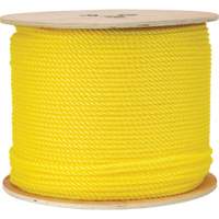 Corde jaune tress&eacute;e 1/4", Polypropyl&egrave;ne, 1300' - KLETON 