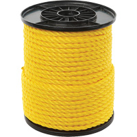 Corde torsad&eacute;e jaune &agrave; trois brins 3/8", Polypropyl&egrave;ne, 250' - Ben-Mor 60199