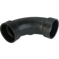 Long Radius 90 Long Elbow Fittings, Hub x Hub, Plastic, 1-1/2" - Bow Plumbing 600700