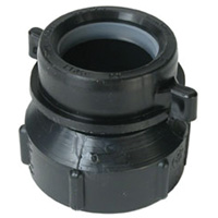 Pipe Trap Adapter, Hub x Slip Joint, 1-1/2" x 1-1/4" Dia., Plastic - Bow Plumbing 601930