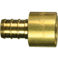 Lead-Free Sweat Adapter, Barb x Female, 3/4" Dia., Brass - Bow Plumbing 524157