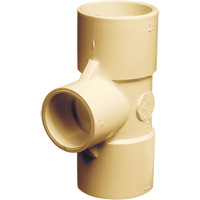 Flowguard Gold&reg; Tee Fitting, Reducing, CPVC, 3/4" x 3/4" x 1/2" - Bow Plumbing 520064