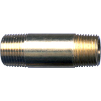 Long Pipe Nipple, Brass, 1/4", NPT x NPT - Fairview Fittings 113-B6
