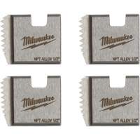 Matrices de tuyauterie portables NPT, Pour tuyau de 1/2", Alliage - Milwaukee 48-36-1101