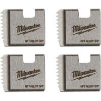 Matrices de tuyauterie portables NPT, Pour tuyau de 3/4", Alliage - Milwaukee 48-36-1102