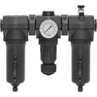 Filtre + r&eacute;gulateur + lubrificateur manuel avec bol en m&eacute;tal 0-150 psi Modulair 400, 1/2" NPT - Topring 50.542A