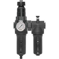 Filtre + r&eacute;gulateur + lubrificateur &agrave; drain manuel avec bol en m&eacute;tal et manom&egrave;tre Modulair 400, 1/2" NPT - Topring 50.642A